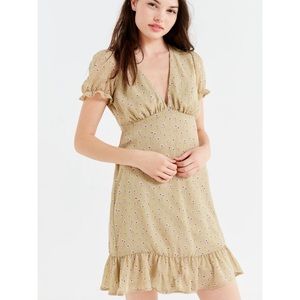 Urban Outfitters Puff-Sleeve Mini Dress